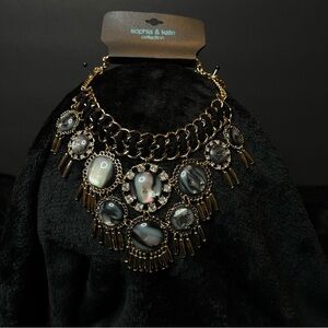 Gold and Black Necklace